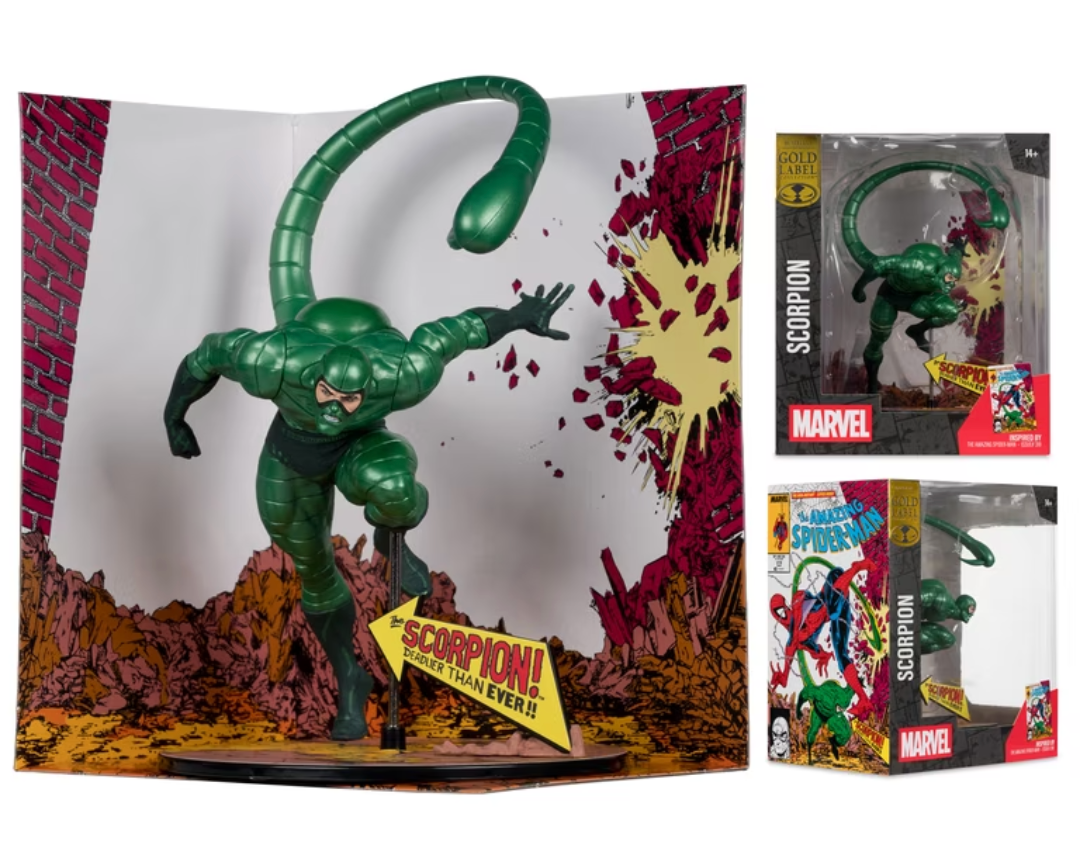 McFarlane Toys- Marvel Gold Label Scorpion 1:10th Scale Collectible (Amazing Spider-Man #318)