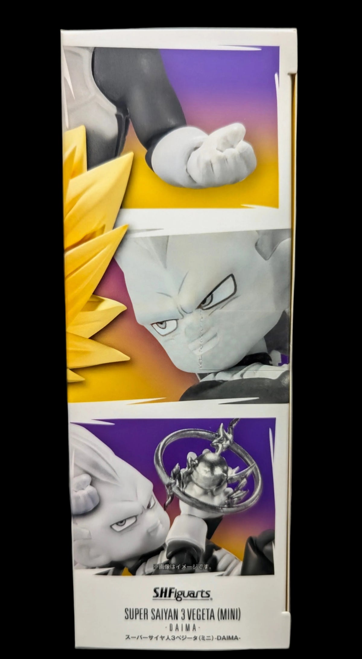TAMASHII NATIONS Dragonball Daima 3.75 Inch Action Figure S.H. Figuarts Exclusive - Super Saiyan 3 Vegeta Mini