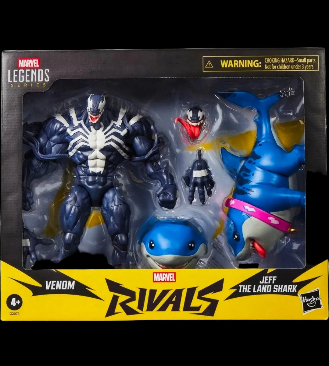Marvel Legends Series Marvel Rivals Venom & Jeff the Land Shark, Video Game -Inspired Collectible 6-Inch Action Figures