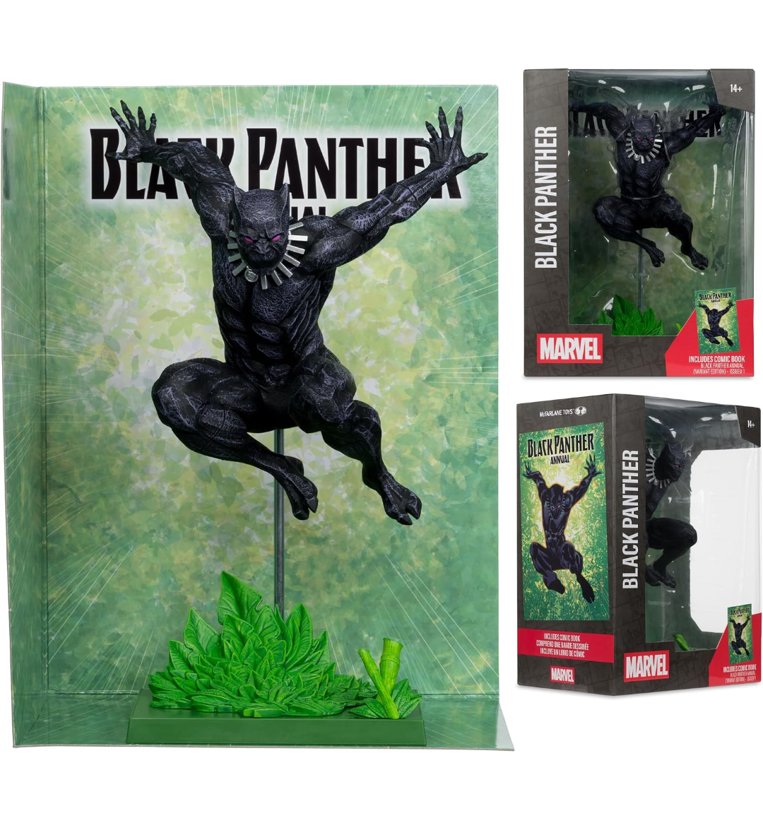 McFarlane Toys- Marvel Black Panther 1:6th Scale Collectible with Scene (Black Panther Annual (Variant) #1)