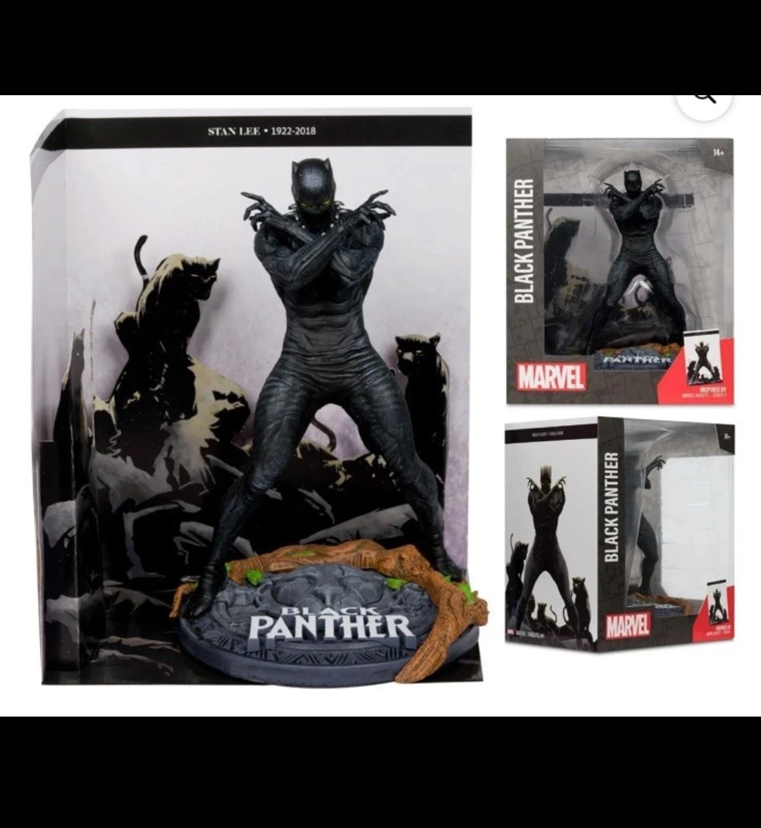 McFarlane Toys Marvel Black Panther 1:10th Scale Collectible with Scene (Marvel Knights #4)