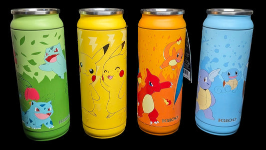 Igloo Pokemon 16 oz Can Tumbler, Pikachu+Charmander+Squirtle+Bulbasaur