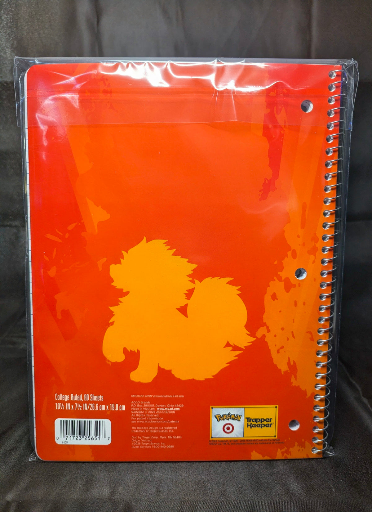 POKEMON X TARGET - ARCANINE NOTEBOOK