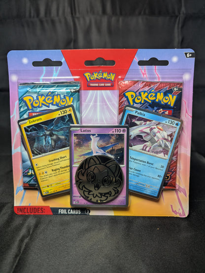 POKEMON 2 PACK BLISTER LATIOS, ZEKROM & PALKIA PROMO
