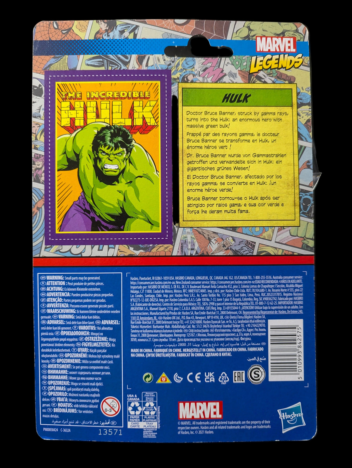 Hasbro Marvel Legends 3.75-inch Retro 375 Collection Hulk Action Figure Toy