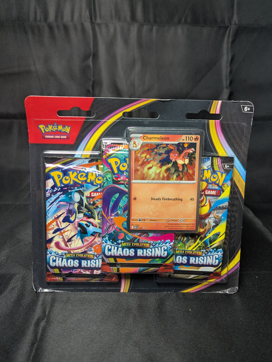 POKEMON 3 PACK BLISTER CHAOS RISING CHARMELEON PROMO