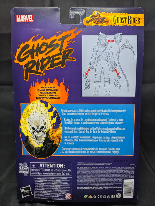Marvel Legends Series Comics Ghost Rider 6-inch Action Figure Toy, 6 Accessories