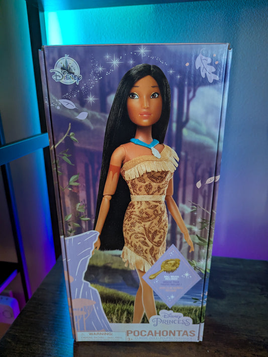DISNEY STORE POCAHONTAS - POCAHONTAS CLASSIC DOLL WITH BRUSH