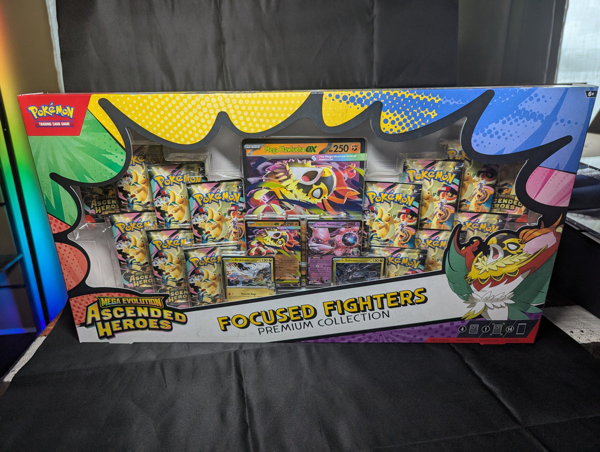 POKEMON ASCENDED HEROES FOCUSED FIGHTERS PREMIUM COLLECTION BOX, SAM'S CLUB EXCLUSIVE