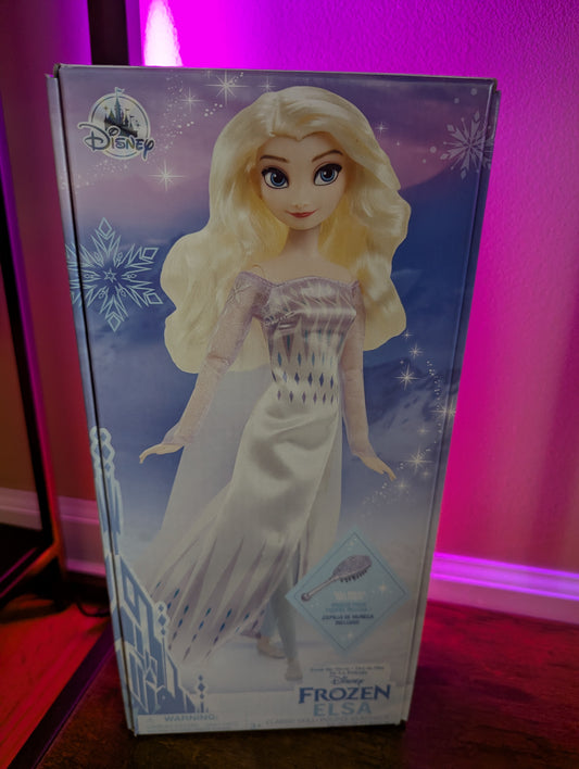 DISNEY STORE ELSA - FROZEN CLASSIC DOLL WITH BRUSH