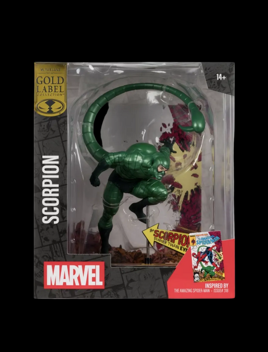 McFarlane Toys- Marvel Gold Label Scorpion 1:10th Scale Collectible (Amazing Spider-Man #318)