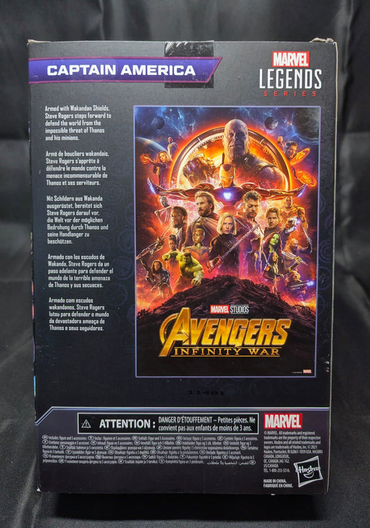 Marvel Legends Avengers Infinity Series, 15 cm Captain America Action Figure, Premium Design
