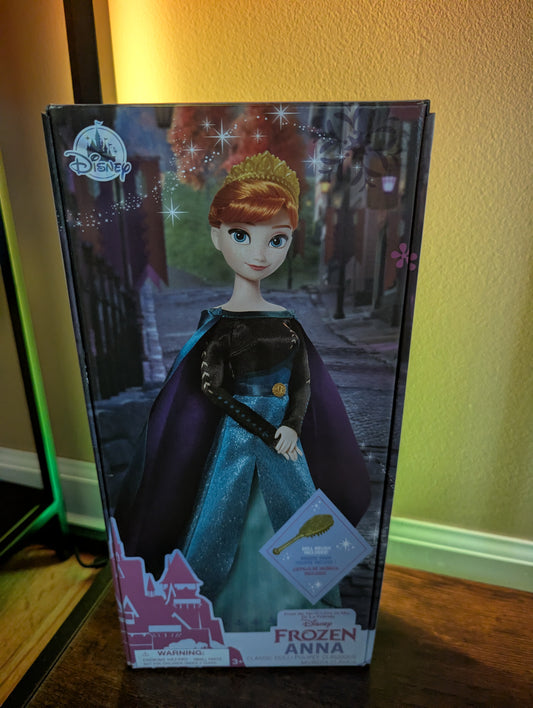 DISNEY STORE ANA - FROZEN CLASSIC DOLL WITH BRUSH