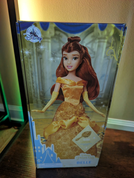 DISNEY STORE BELLE - BEAUTY AND THE BEAST CLASSIC DOLL WITH BRUSH