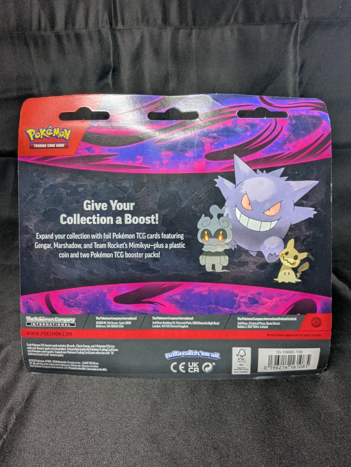 POKEMON 2 PACK BLISTER GENGAR, TEAM ROCKET'S MIMIKYU & MARSHADOW PROMO