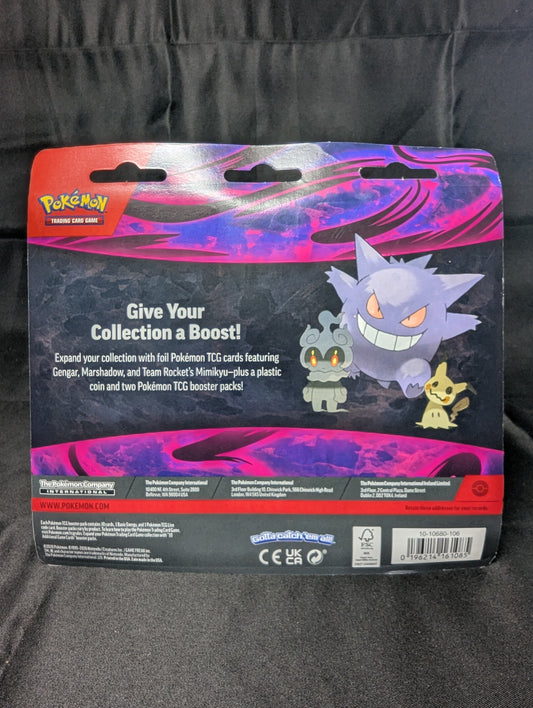 POKEMON 2 PACK BLISTER GENGAR, TEAM ROCKET'S MIMIKYU & MARSHADOW PROMO
