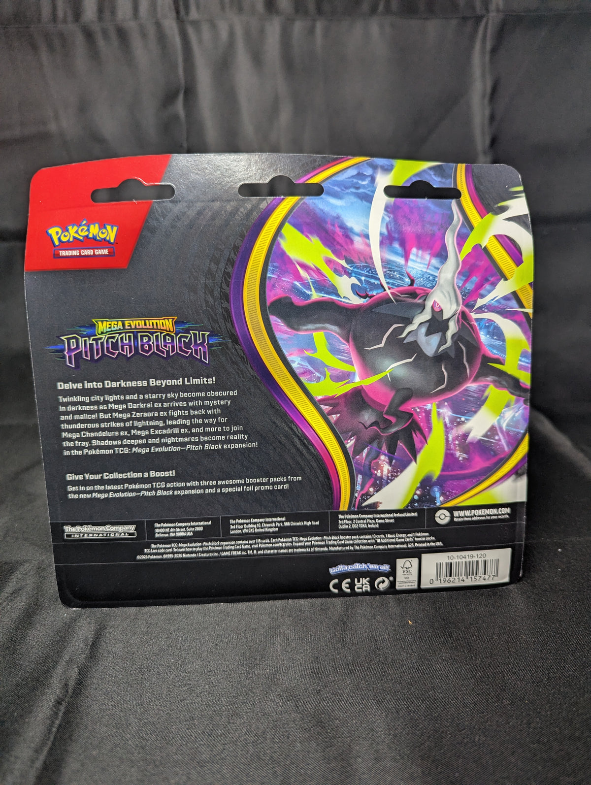POKEMON 3 PACK BLISTER PITCH BLACK BINACLE PROMO