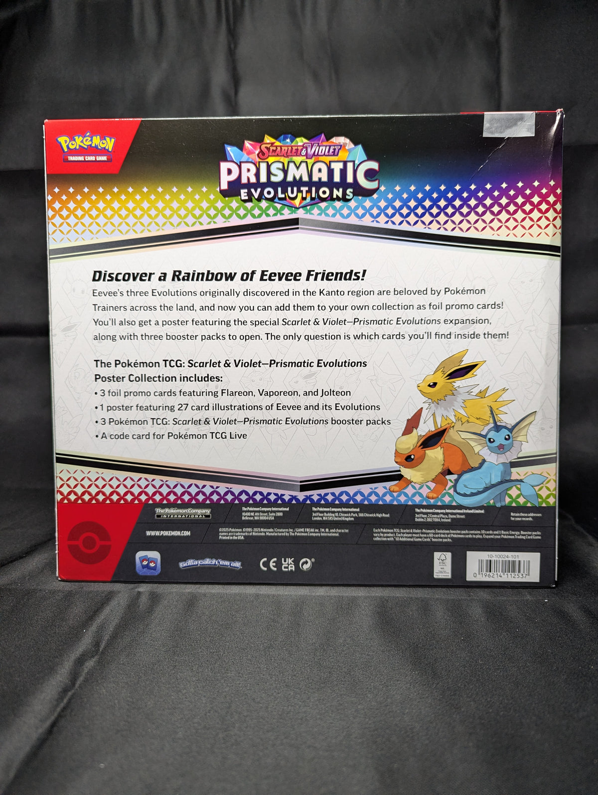POKEMON PRISMATIC EVOLUTIONS POSTER COLLECTION BOX